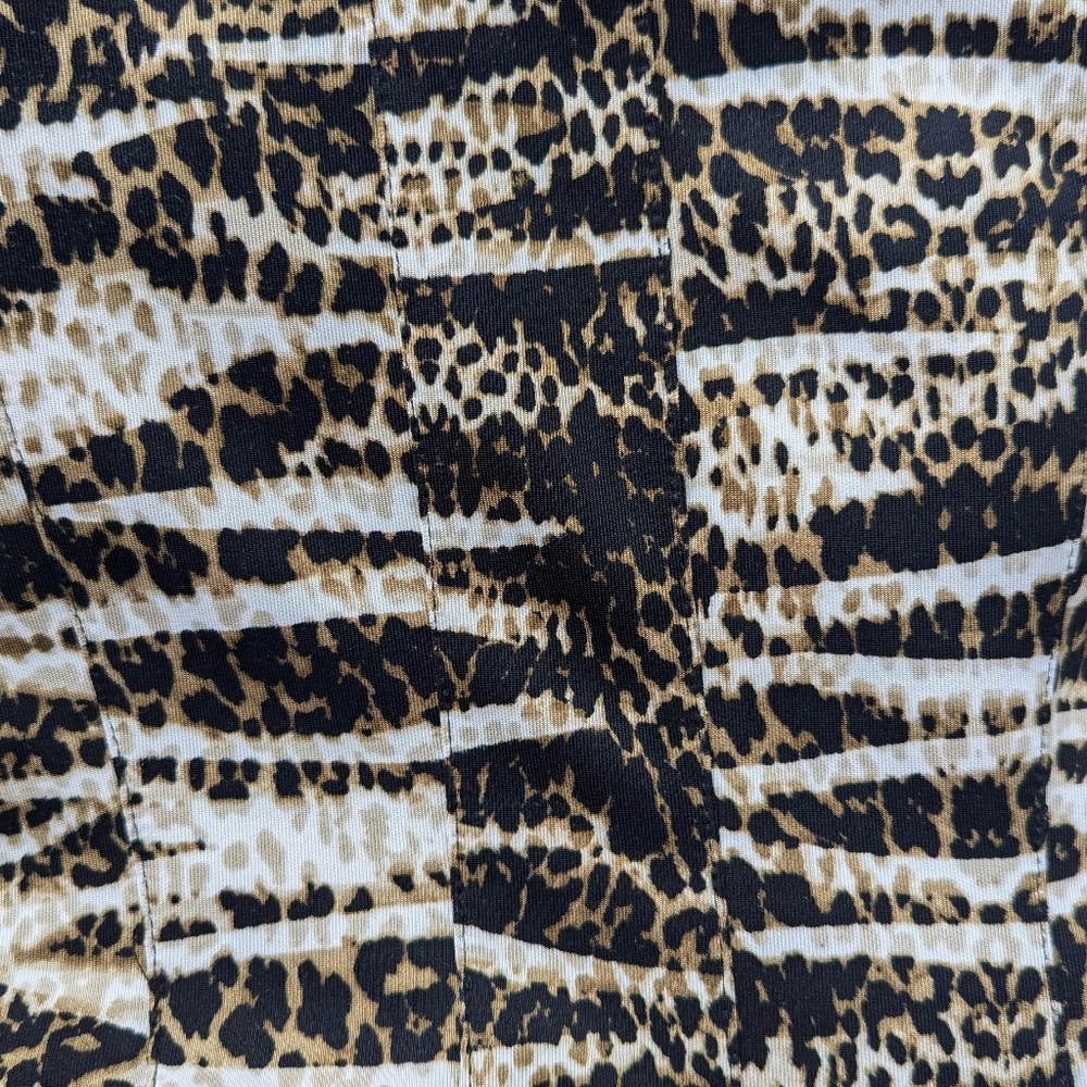 Calvin Klein Fit and Flare A-line Cheetah Print Dress - Picture 5 of 6